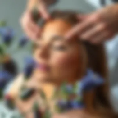 Soothing scalp treatment with essential oils