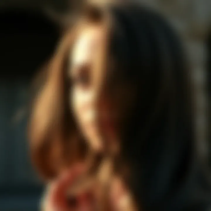 Beautifully shiny hair reflecting light