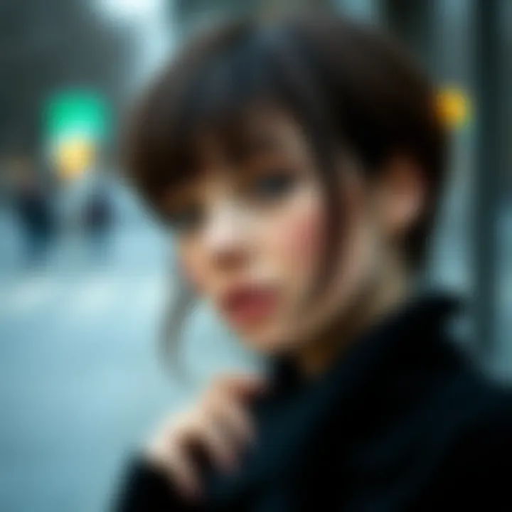 Elegant short bangs hairstyle