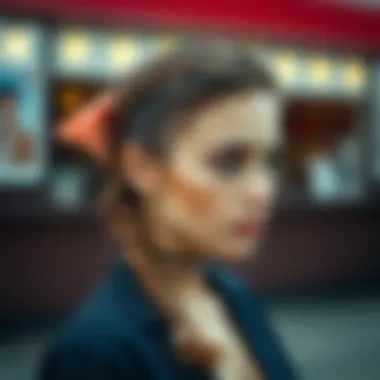 Chic short braid with accessories