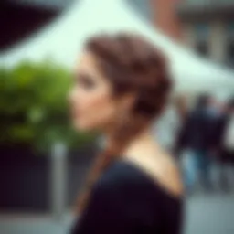 Elegant short braided hairstyle