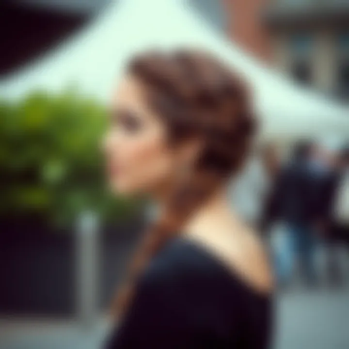 Elegant short braided hairstyle