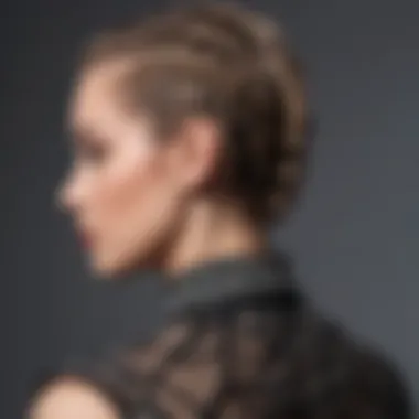 Intricate Braid Patterns on Short Hair Stylish short hair adorned with intricate braid patterns