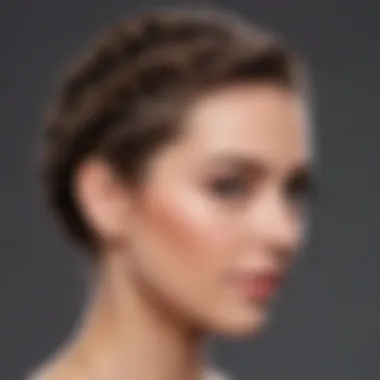 Chic Braiding Technique for Short Hair Creative and chic short hair with unique braiding technique