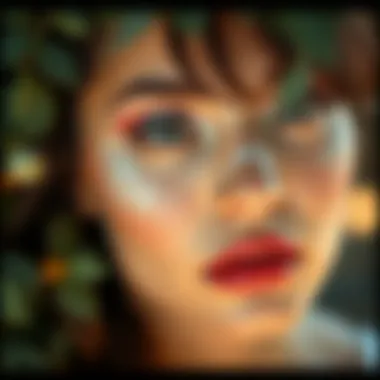 Natural daytime look with glittery elements