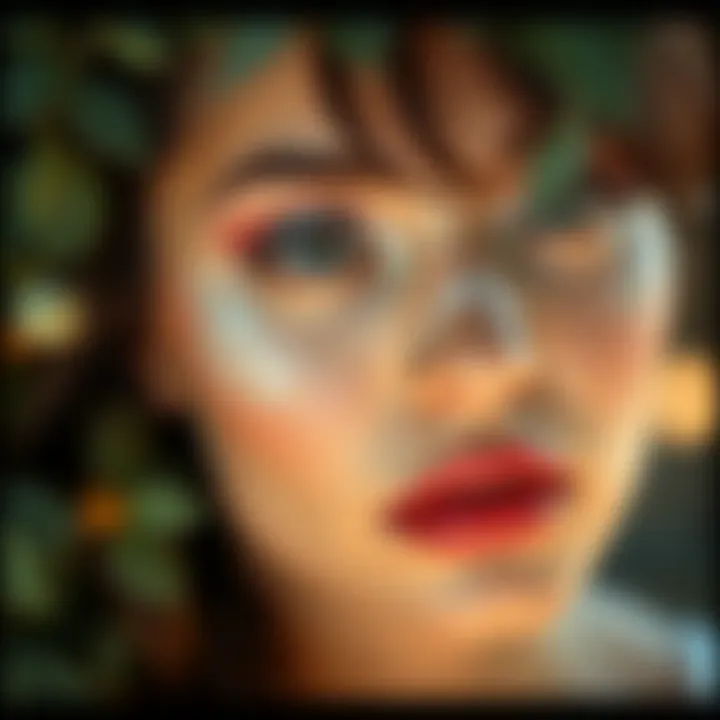 Natural daytime look with glittery elements