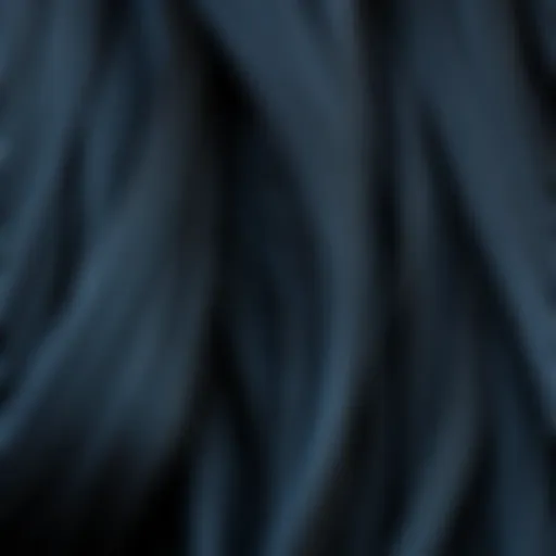A close-up view of shiny black hair showcasing its natural texture