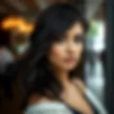 Stunning black hair with highlights