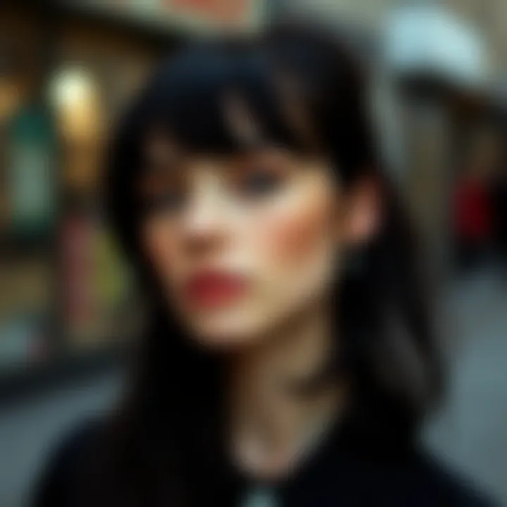 Trendy black hair highlight styles