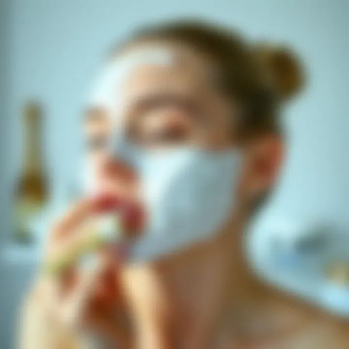 A well-organized skincare routine featuring peeling brushes