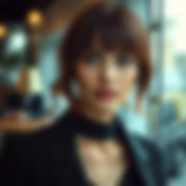 Sophisticated layered bangs look