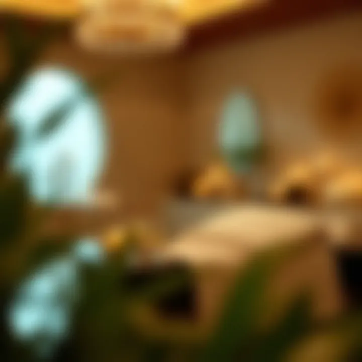 A serene spa setting highlighting skincare rituals with arbutin and retinol