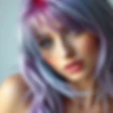 Diverse hair colors achieved with spray dye