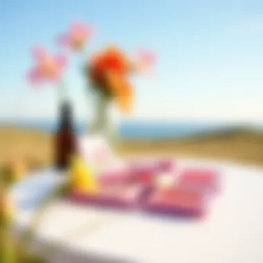 Summer Nail Color Trend Palette A serene setting with a color palette representing summer nail trends.