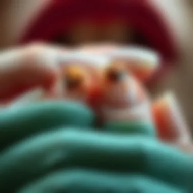 Visual comparison of healthy and damaged artificial nails