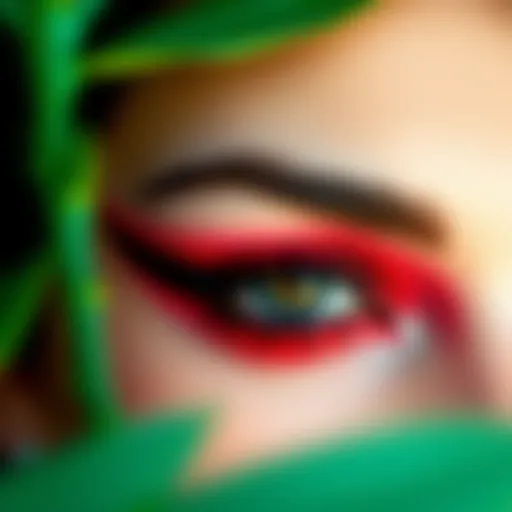 Elegant fox eye makeup showcasing a dramatic wing.