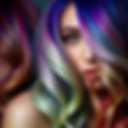 A stunning display of vibrant hair colors showcasing the 2022 trends
