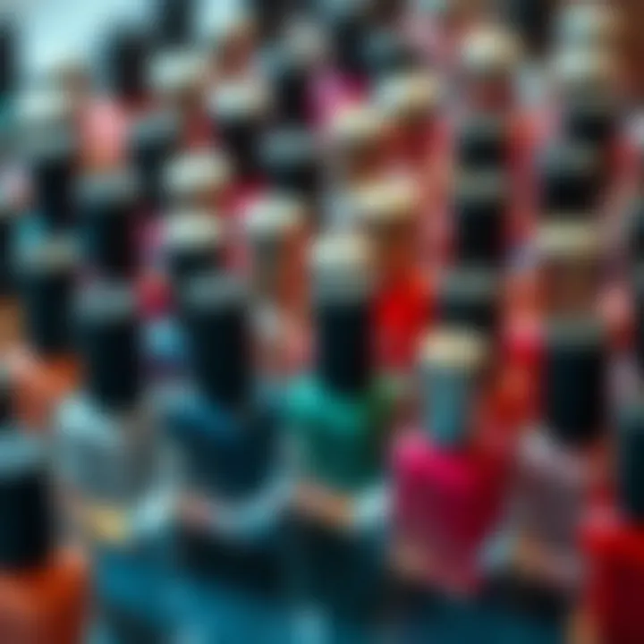 Trendy Nail Polish Bottles for 2023 An array of nail polish bottles with trendy hues for the season.