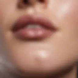 A close-up of Ürederm Lipo cream on a smooth skin surface, highlighting its texture.