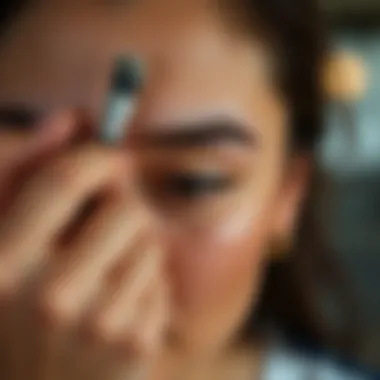 Application techniques for shaping eyebrows