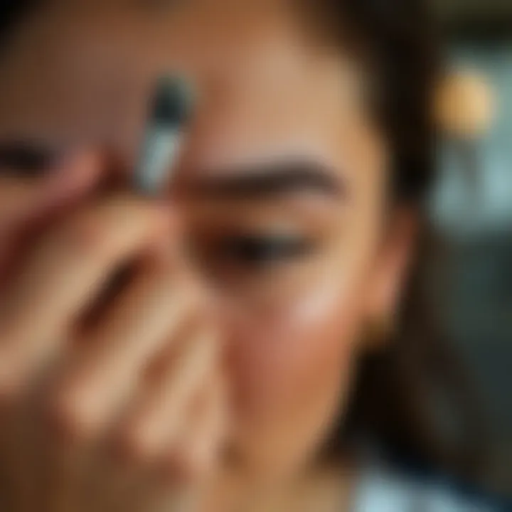 Application techniques for shaping eyebrows