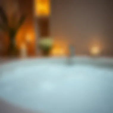 A luxurious bath with bubbles and candles