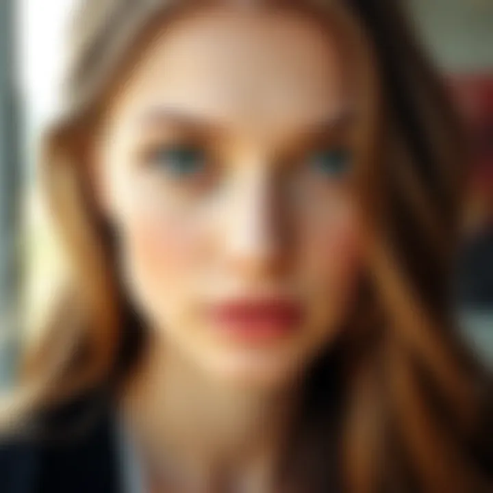 Perfect Hair Color for Wheat Skin Tone A close-up of a model showcasing the perfect hair color for wheat skin