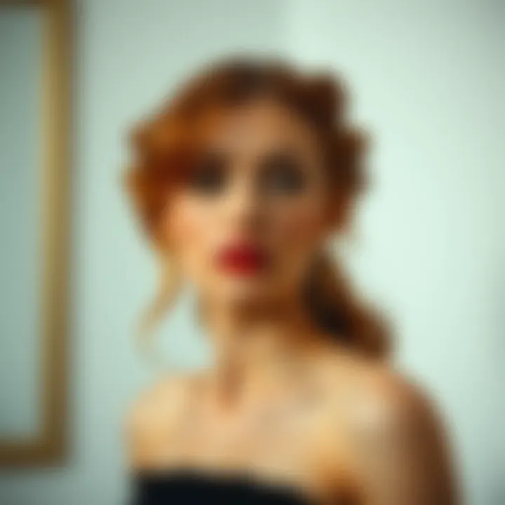 A beauty shot featuring makeup tips that complement red hair and wheat skin tone