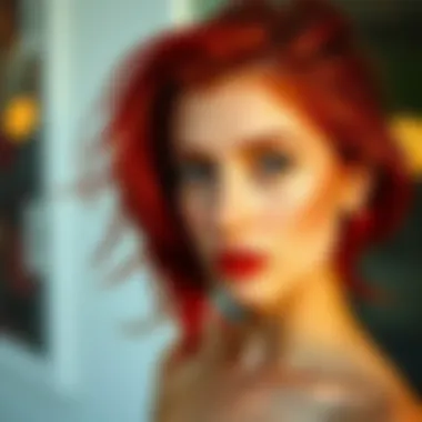 An artistic display of various shades of red hair colors suitable for wheat skin