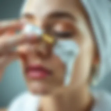 Moisturizing cream being applied on the face