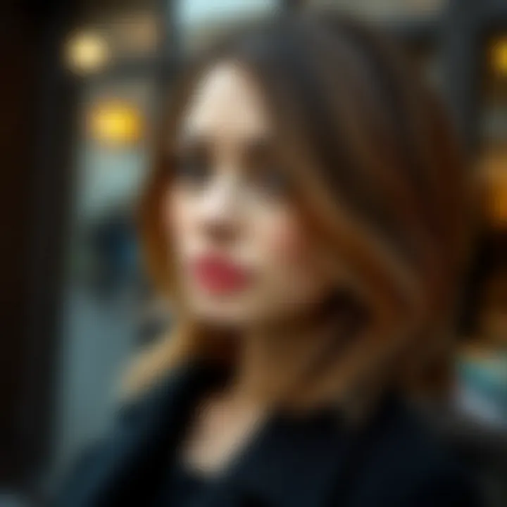 Trendy Medium Length Style for Round Faces Medium length hairstyle for round faces