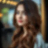 Long wavy hairstyle suitable for oval faces