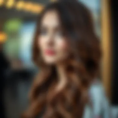 Elegant Long Wavy Hairstyle for Oval Faces Long wavy hairstyle suitable for oval faces