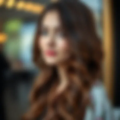 Elegant Long Wavy Hairstyle for Oval Faces Long wavy hairstyle suitable for oval faces