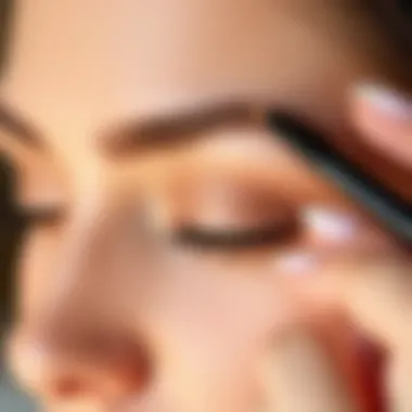 Brow Shaping Techniques Illustration showing brow shaping techniques