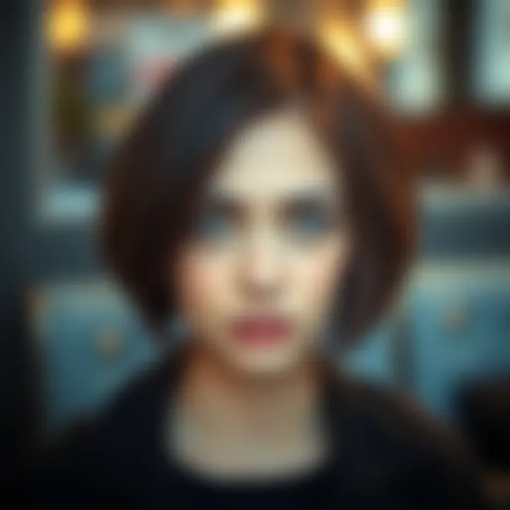 Chic Bob Cut for Softened Facial Features Chic bob cut that softens facial features