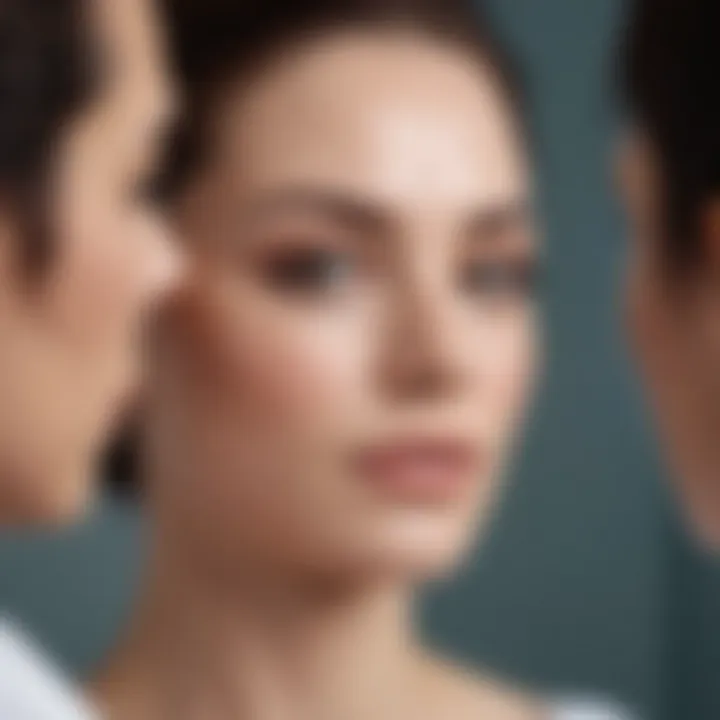 Dermatologist examining skin condition