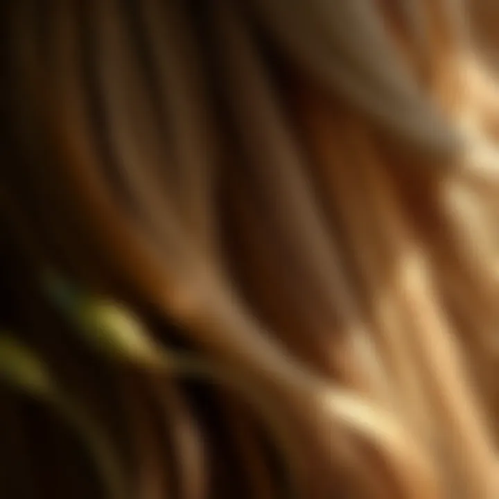Olive oil enhancing hair shine and texture